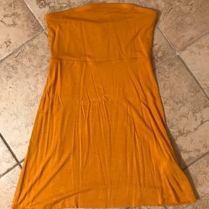 Forever 21 Mustard Yellow Tube Dress
